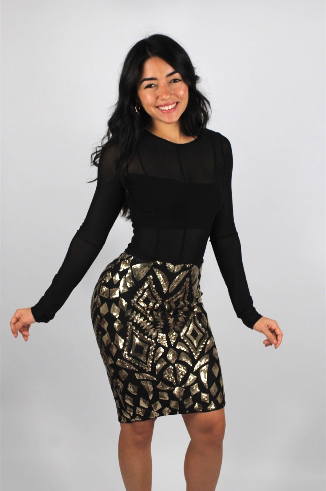 Sequin Pattern Skirt